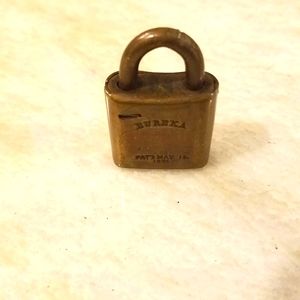 Antique "Eureka" lock. No key Brass.